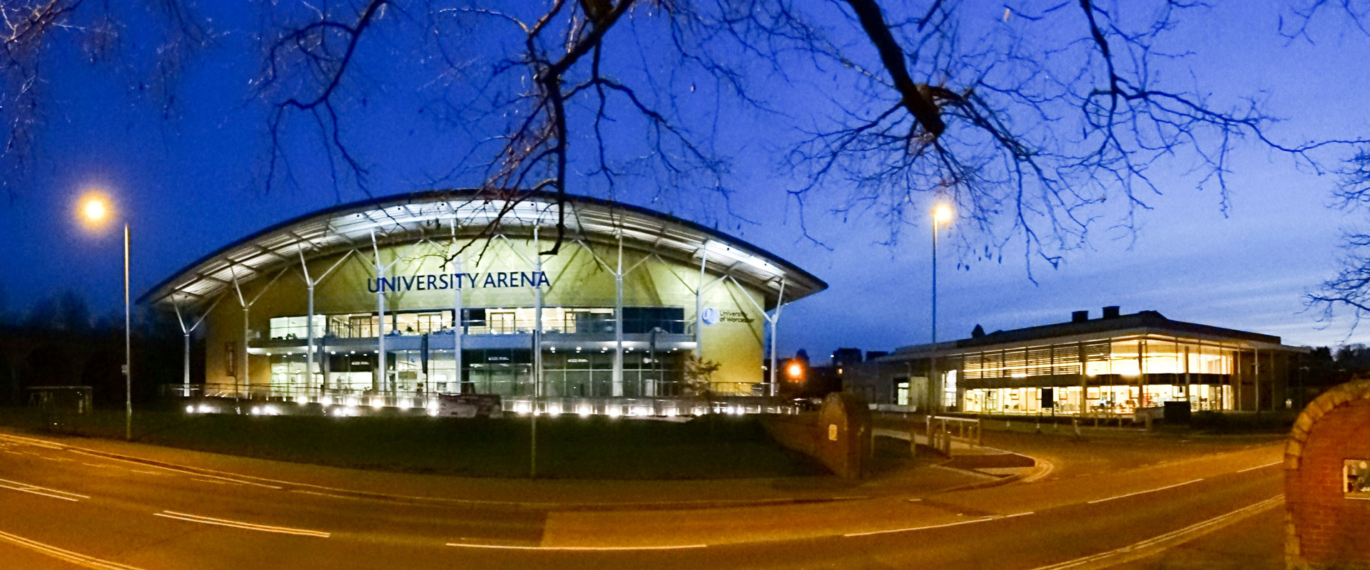 University of Worcester Arena at night